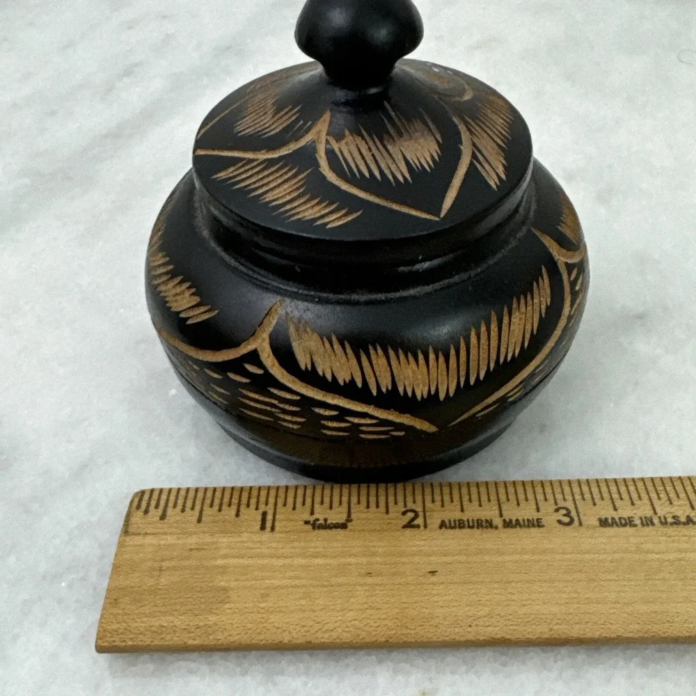 Handmade Haiti Wooden Box for Jewelry, Trinkets, Valuables Storage Collection